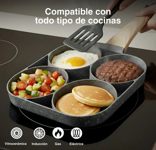 Sartén multifunción antiadherente 4 en 1 🍳